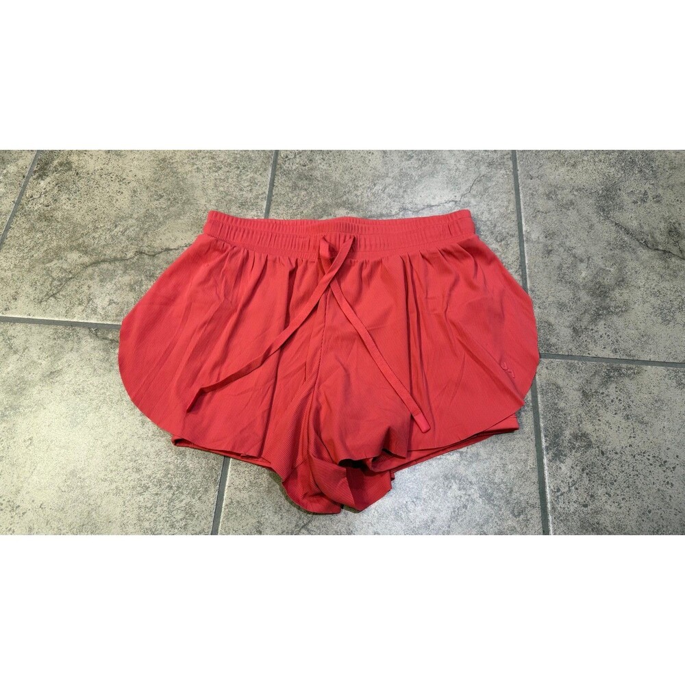 Joy Lab hot coral butterfly drawstring shorts